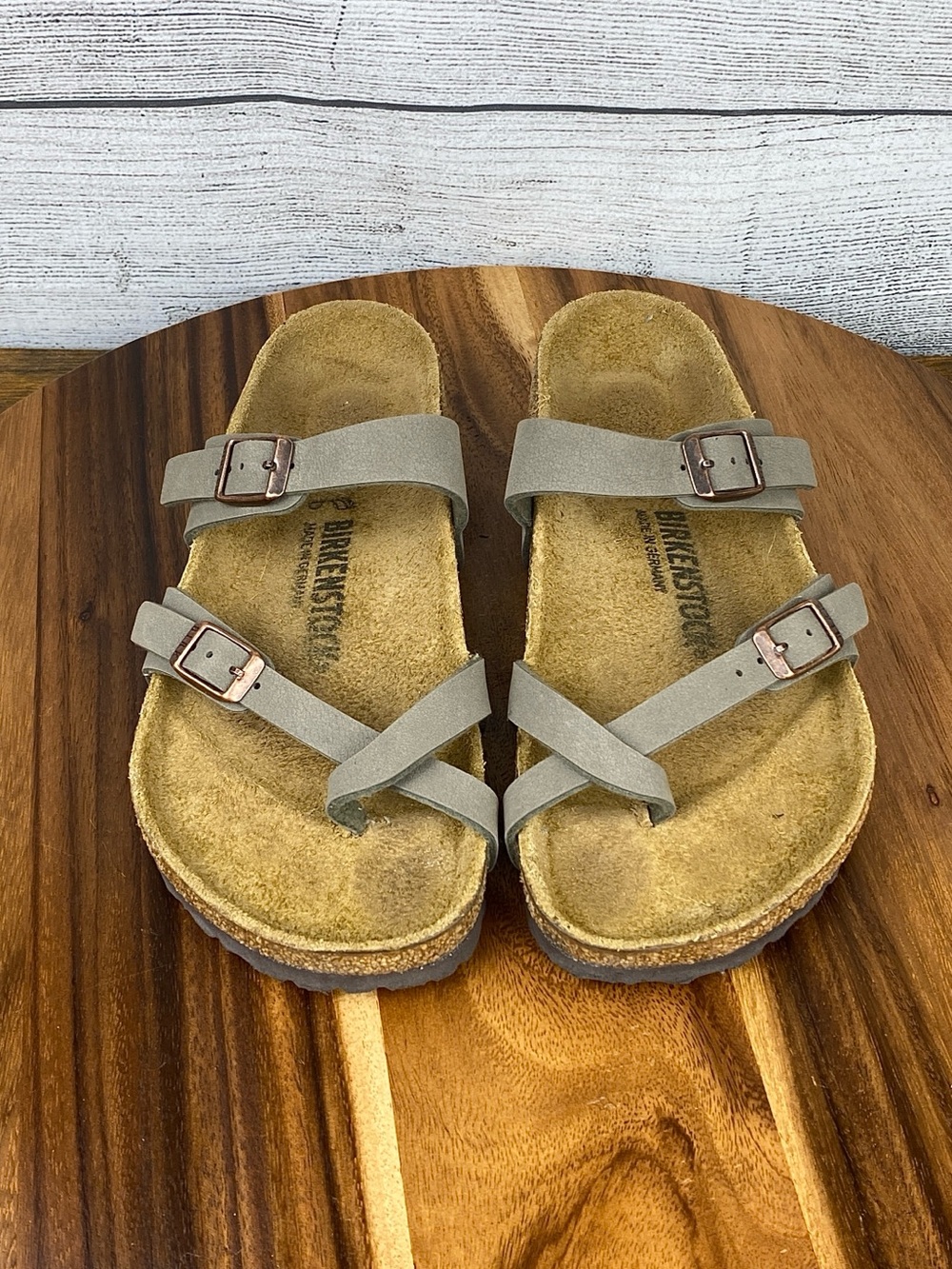 Birkenstock Mayari Stone Crisscross Straps Sandals Women’s Size 7 EU 38